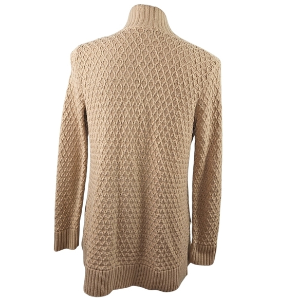 Talbots Texture Knit Lambswool Open Front Cardigan in P - Picture 4 of 6